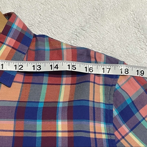 Jack Wills Plaid Bright Long Sleeve Button Up Shirt Men Size L 100% Cotton - Picture 4 of 8